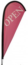 Open Teardrop Flag Pink