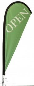 Open Teardrop Flag Green